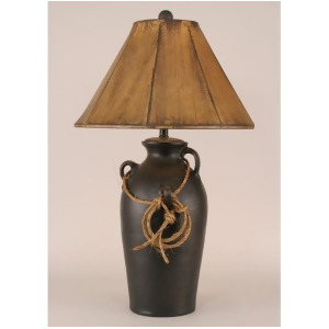 Coast Lamp Rustic Living 3-Handle Pot Table Lamp w/Lasso Black 12-R43a - All
