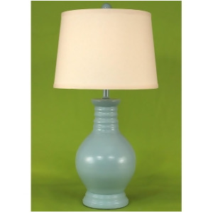 Coast Lamp Casual Living Round Pot Table Lamp w/Ribbed Neck Grey 14-C25d - All