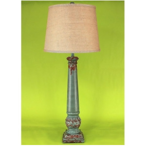 Coast Lamp Casual Living Table Leg Lamp w/Pineapple Turquoise 14-C9a - All