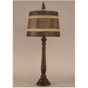 Coast Lamp Rustic Living Round Buffet Table Lamp Rust 12-R38d - All