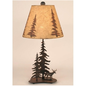 Coast Lamp Rustic Living Small Iron Deer/Feather Tree Sienna 15-R9e - All