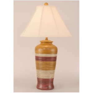 Coast Lamp Rustic Living Ribbed Pot Table Lamp Glaze 12-R3d - All