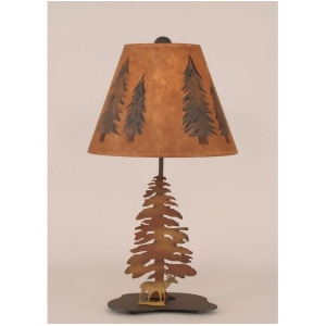Coast Lamp Rustic Living Iron Deer w/Pine Trees Lamp Charred 12-R39e - All