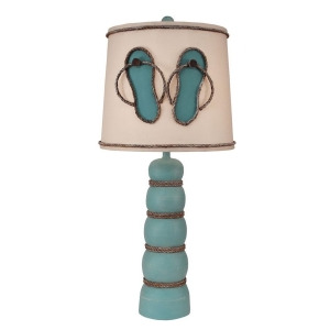 Coast Lamp Coastal Living 5 Ball Pot Table Lamp w/Rope Turquoise 16-B16c - All