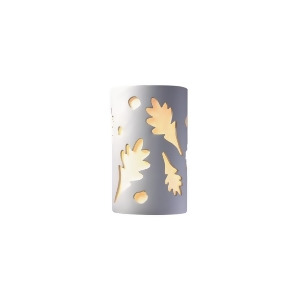 Justice Design Ambiance Lg Ada Oak Leaves Sconce Open Top/Bot Bisq Wht Incan - All