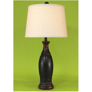 Coast Lamp Casual Living Pedestal Lamp w/Ribbed Neck Black 14-C5a - All