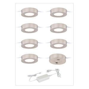 Vaxcel Dual Mount Instalux Under Cabinet Puck 7-pack Kit Satin Nickel X0083 - All