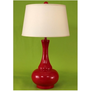 Coast Lamp Casual Living Aladdin Pot Table Lamp Brick Red 14-C24b - All