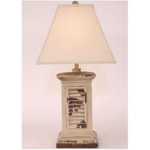 Coast Lamp Casual Living Square Shutter Pot Table Lamp Cottage 14-C7c - All