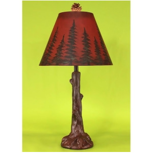 Coast Lamp Rustic Living Tree Trunk w/Root Pot Lamp Burnt Red 15-R10d - All