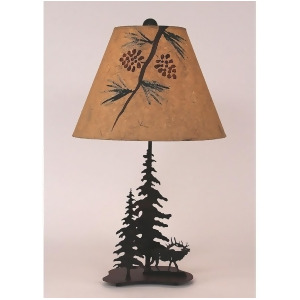 Coast Lamp Rustic Living Small Iron Elk/Feather Tree Table Lamp Sienna 15-R9d - All