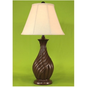 Coast Lamp Casual Living Swirl Pot Lamp Glazed Light Chocolate 14-C26c - All