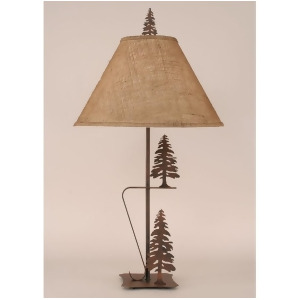 Coast Lamp Rustic Living Iron w/Pine Trees Table Lamp Rust 12-R33a - All