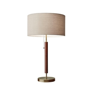 Adesso Hamilton Table Lamp Walnut/Antique Brass 3376-15 - All