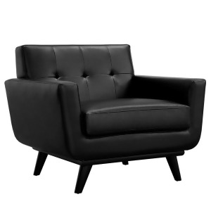 Modway Furniture Engage Bonded Leather Armchair Black Eei-1336-blk - All