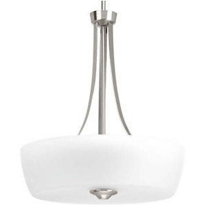 Progress Leap 3 Light 18 Inverted Pendant Brushed Nickel/Etched P500030-009 - All