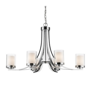 Z-lite Willow 6 Lt Chandelier Chrome Clear Out/Matte Opal In 426-6-Ch - All