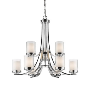 Z-lite Willow 9 Lt Chandelier Chrome Clear Out/Matte Opal In 426-9-Ch - All