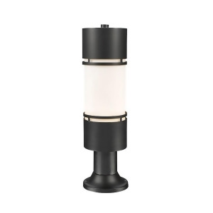 Z-lite Luminata Outdr Led Post Mnt with Pier Mt Blk Opal 560Phb-553pm-bk-led - All