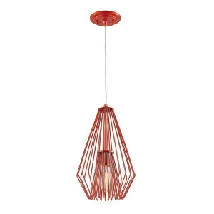 Z-lite Quintus 1 Light Mini Pendant 9.25x9.25x15.75 Red Red 442Mp-rd - All