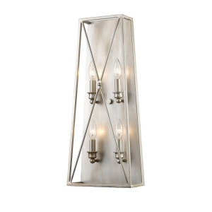 Z-lite Tressle 4 Light Wall Sconce Antique Silver Antique Silver 447-4S-as - All