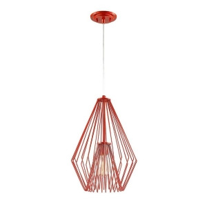 Z-lite Quintus 1 Light Mini Pendant 12.25x12.25x18.5 Red Red 442Mp12-rd - All