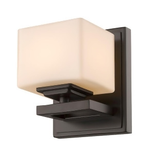 Z-lite Cuvier 1 Lt Led Wall Sconce 4.4x4.5x5.5 Bronze Opal 1914-1S-brz-led - All