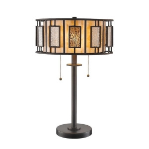 Z-lite Lankin 2 Lt Table Lamp Bronze Silver Out/White Mica In Z14-54tl - All