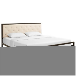 Modway Furniture Mia King Fabric Bed Brown Beige Mod-5184-brn-bei-set - All