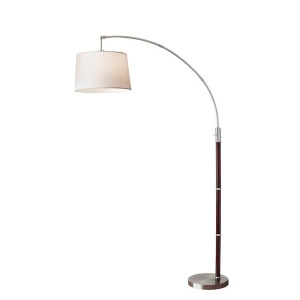 Adesso Alta Arc Lamp Walnut/Brushed Steel 7208-15 - All