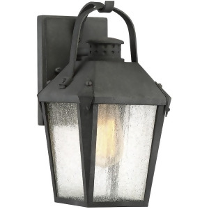 Quoizel Carriage 1 Lt 100W Outdoor Wall Lantern Sm Mottled Black Crg8406mb - All