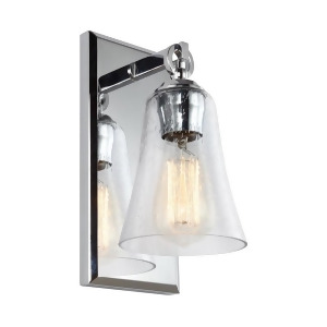Feiss Monterro 1 Lt Wall Sconce 5x10.5' Chrome Clear Seeded Glass Vs24701ch - All