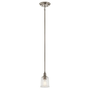 Kichler Waverly Mini Pendant 1Lt Classic Pewter Clear Seeded 43949Clp - All