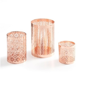 Danya B Set of 3 Rose Gold Filigree Hurricanes Kf1608rse - All