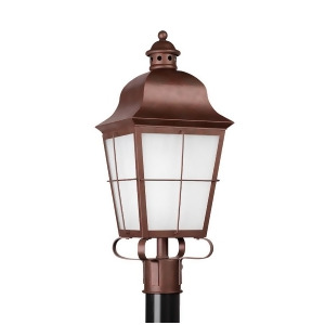 Sea Gull Lighting Chatham 1 Lt Outdoor Post Lantern Weathered Copper 82973-44 - All