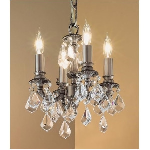 Classic Majestic 4 Lt Mini-Chandelier Pewter Crystalique-Plus 57344Agpcp - All
