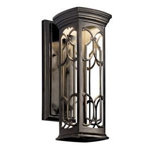 Kichler Franceasi Outdoor Wall 1Lt Led 5.5x14.5 Olde Bronze 49226Ozled - All