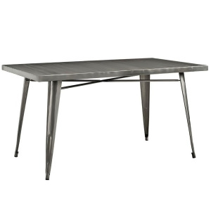 Modway Furniture Alacrity Metal 59.5 W Dining Table Gunmetal Eei-2033-gme - All