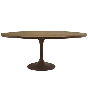 Modway Furniture Drive 78 Oval Wood Top Dining Table Brown Eei-2010-brn-set - All