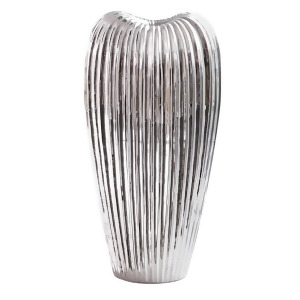 Howard Elliott Ribbed Electroplated Ceramic Vase Medium 34119 - All