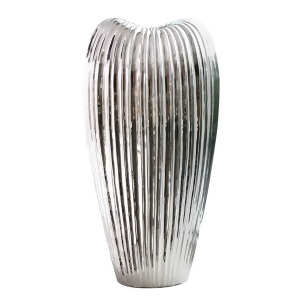 Howard Elliott Ribbed Electroplated Ceramic Vase Tall 34118 - All
