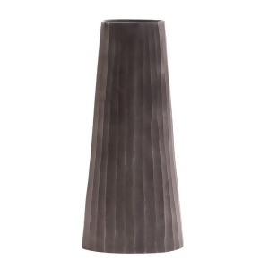 Howard Elliott Graphite Chiseled Metal Vase Graphite Gray 35041 - All