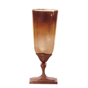 Howard Elliott Bronze Glass w/ Bronze Aluminum Vase Small 51048 - All