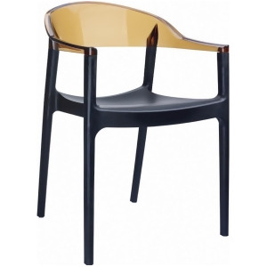 Compamia Carmen Modern Dining Chair Black/Amber Isp059-bla-tamb - All