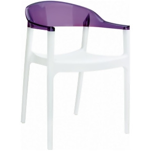 Compamia Carmen Modern Dining Chair White/Violet Isp059-whi-tvio - All