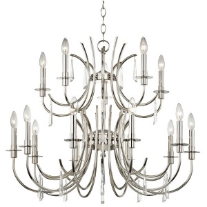 Crystorama Cody 15 Light Crystal Polished Nickel Chandelier 6039-Pn-cl-mwp - All