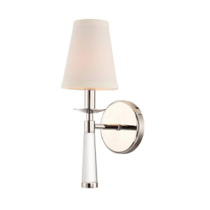 Crystorama Baxter 1 Light Polished Nickel Sconce 8861-Pn - All