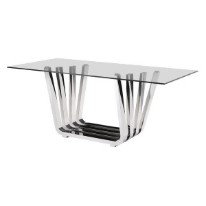 Zuo Modern Fan Dining Table Chrome 100325 - All