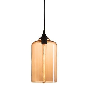 Zuo Modern Bismite Ceiling Lamp Black Amber 98258 - All