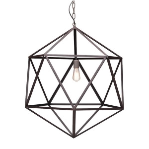 Zuo Modern Amethyst Ceiling Lamp Large Rust 98242 - All
